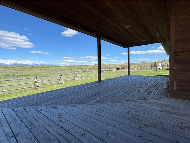 30 Grand View Ln, Big Timber, MT 59011 - wooden terrace featuring a rural view