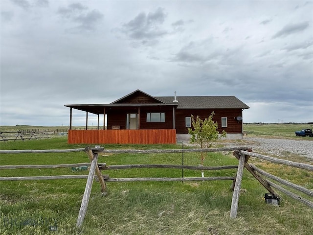 30 Grand View Ln, Big Timber, MT 59011 - view of front facade featuring a view of rural / pastoral area, roof with shingles, and an exterior structure