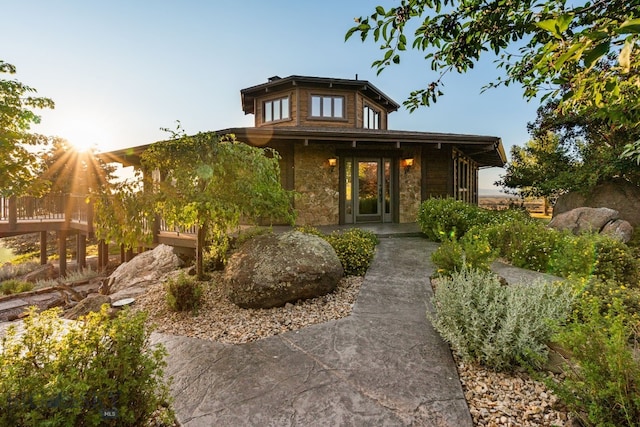 14585 Eagle Eye Way, Gallatin Gateway, MT 59730 - view of front of property with stone siding