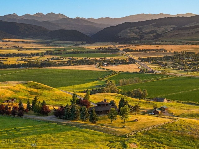 14585 Eagle Eye Way, Gallatin Gateway, MT 59730 - mountain view with rural landscape and agricultural land