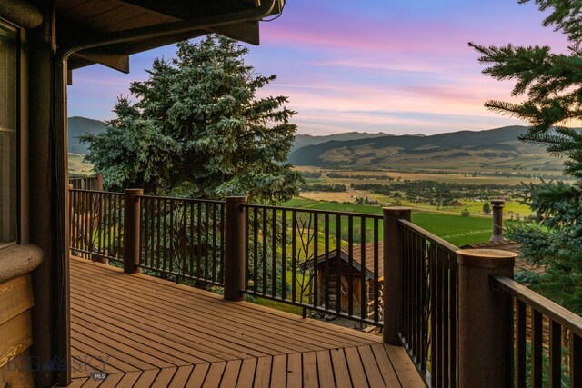 14585 Eagle Eye Way, Gallatin Gateway, MT 59730 - deck with a mountain view