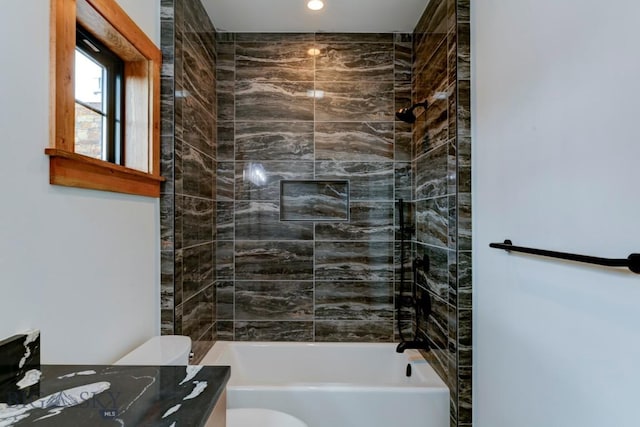 16 Sagittarius Skwy, Emigrant, MT 59027 - full bath featuring toilet, vanity, recessed lighting, and  shower combination