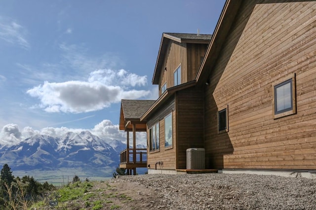 16 Sagittarius Skwy, Emigrant, MT 59027 - view of home's exterior with central AC and a mountain view