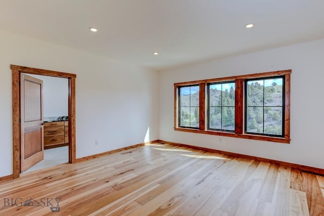 16 Sagittarius Skwy, Emigrant, MT 59027 - spare room with baseboards, light wood-style floors, and recessed lighting