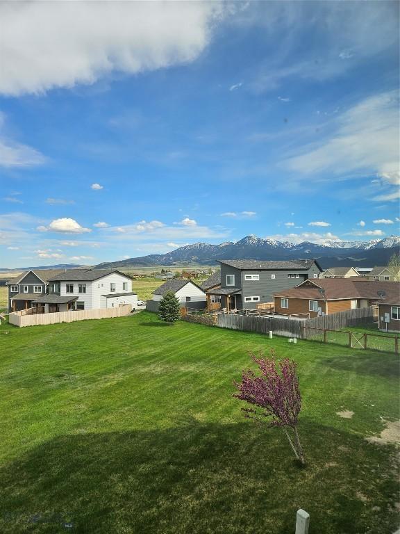 1102 Ridgeview Trl, Livingston, MT 59047 - view of yard with a mountain view and a residential view