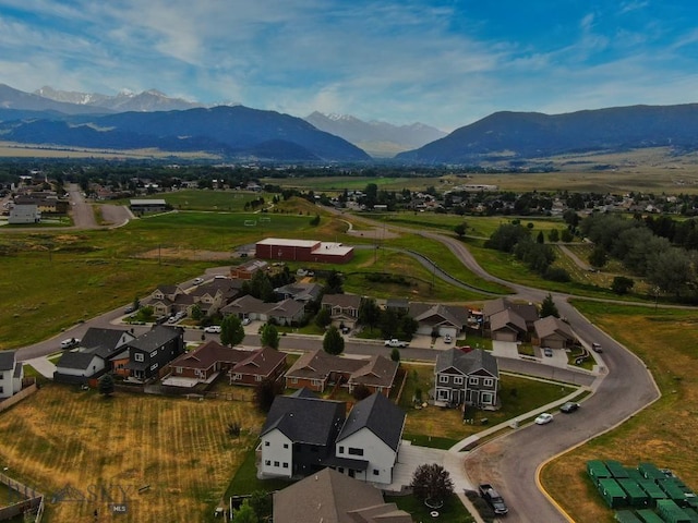 1102 Ridgeview Trl, Livingston, MT 59047 - aerial view of property's location with a mountainous background and nearby suburban area