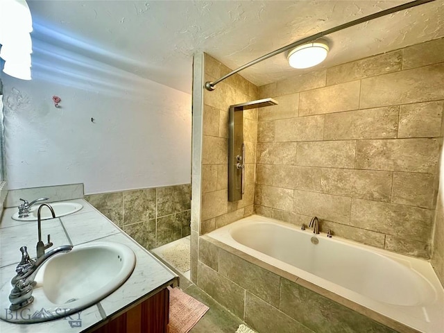 400 Broken Creek Rd, Three Forks, MT 59752 - bathroom with double vanity, tile walls, and tiled shower / bath