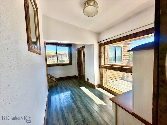 400 Broken Creek Rd, Three Forks, MT 59752 - spare room featuring lofted ceiling, wood finished floors, baseboards, and a textured wall