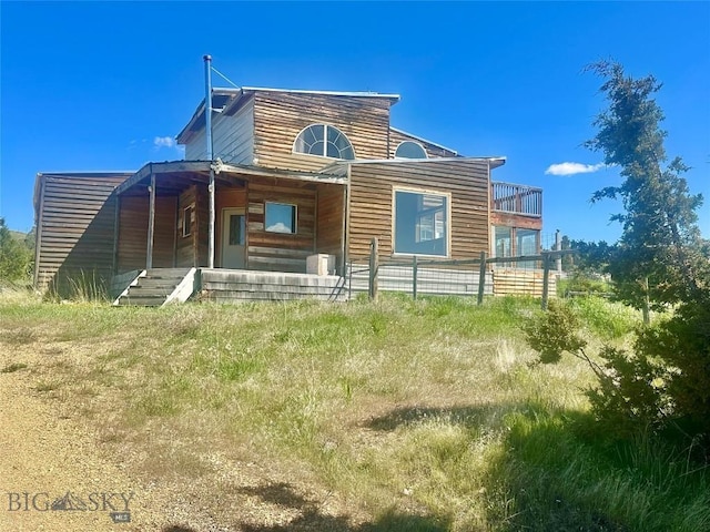 400 Broken Creek Rd, Three Forks, MT 59752 - back of house with a balcony