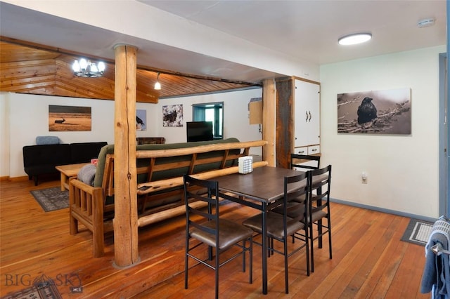 495 Jardine Rd, Gardiner, MT 59030 - dining room featuring hardwood / wood-style floors and baseboards