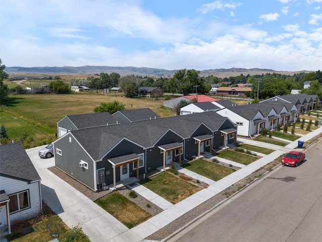 407 Brookline St Unit A, Livingston, MT 59047 - aerial view of residential area with a mountain backdrop