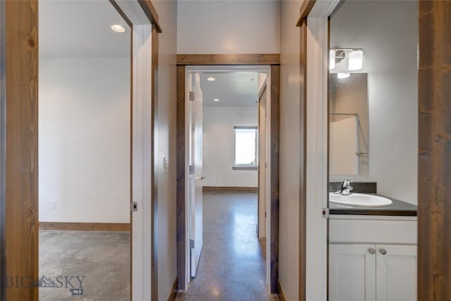 33 Intrepid Dr, Bozeman, MT 59718 - hall featuring concrete floors and recessed lighting