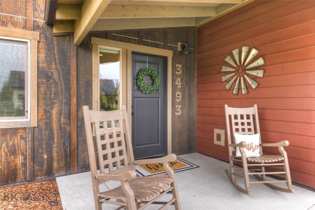 3493 Lolo Way, Bozeman, MT 59718 - doorway to property featuring a porch