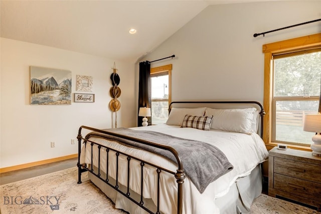 3493 Lolo Way, Bozeman, MT 59718 - bedroom with lofted ceiling and multiple windows