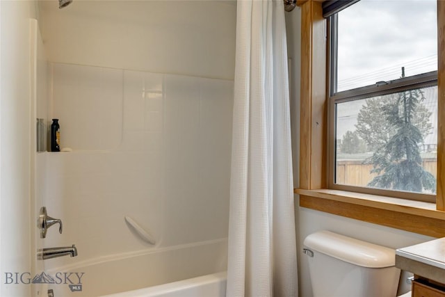 3493 Lolo Way, Bozeman, MT 59718 - full bathroom with shower / bath combination with curtain, healthy amount of natural light, and vanity