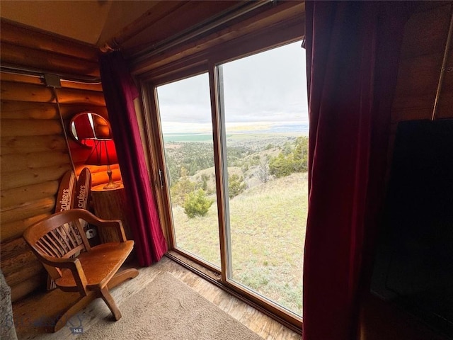 222 S Fork Ray Creek Rd, Townsend, MT 59644 - sitting room featuring rustic walls and plenty of natural light