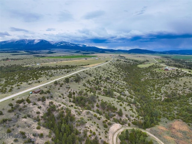 222 S Fork Ray Creek Rd, Townsend, MT 59644 - aerial view of sparsely populated area with a mountain backdrop and a desert landscape