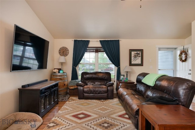 2206 Sturnella Ln, Belgrade, MT 59714 - living room with wood finished floors and vaulted ceiling