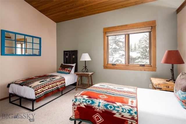 75 Rose Hip Cir, Big Sky, MT 59716 - bedroom with wooden ceiling and carpet
