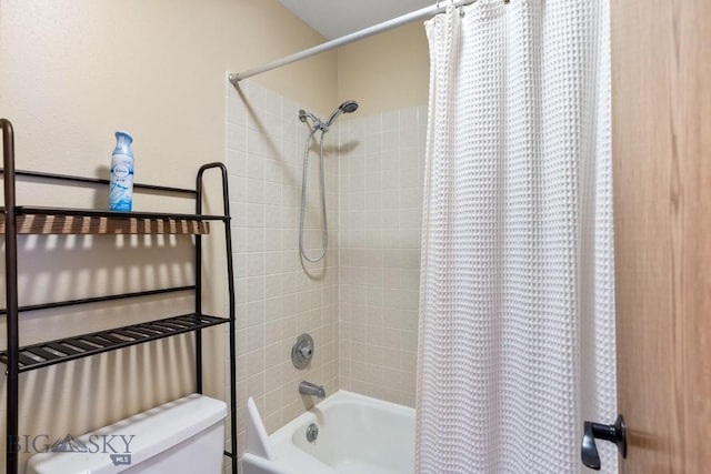 75 Rose Hip Cir, Big Sky, MT 59716 - full bathroom featuring shower / bath combination with curtain and toilet