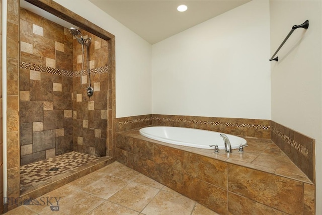20 Prairie Grass B, Bozeman, MT 59718 - bathroom with a bath, a tile shower, and recessed lighting