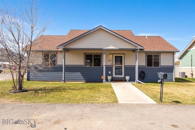 3135 Mantle, Butte, MT 59701 - bungalow with a front lawn, central AC, and roof with shingles