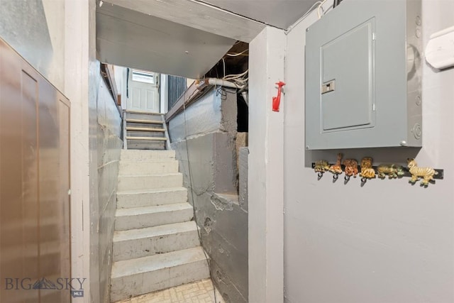 2422 Pine St, Butte, MT 59701 - stairway with electric panel
