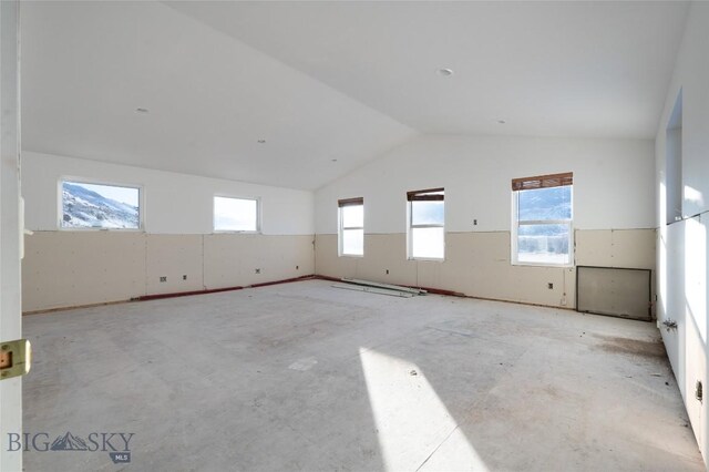198 E River Rd, Emigrant, MT 59027 - unfurnished room featuring lofted ceiling
