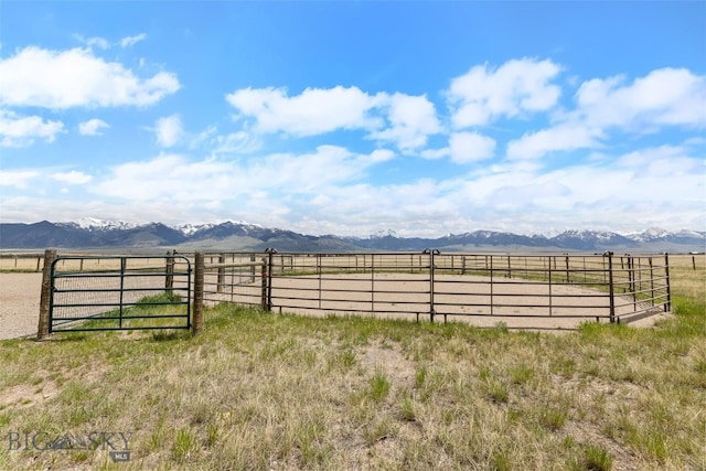 106 Lonesome Dove Rd, Cameron, MT 59720 - view of yard featuring a view of countryside, an enclosed riding area, and a mountain view