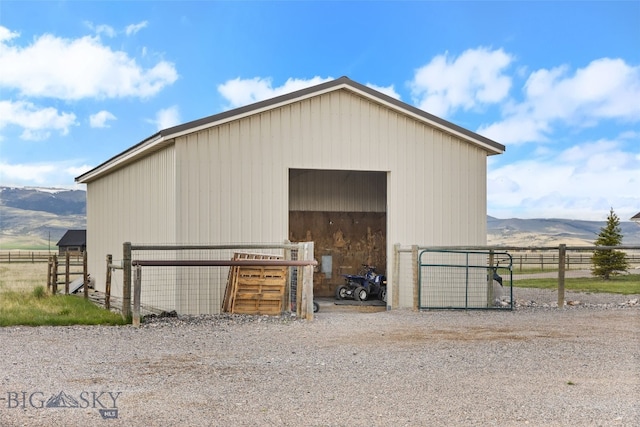 106 Lonesome Dove Rd, Cameron, MT 59720 - view of pole building with a mountain view and an exterior structure