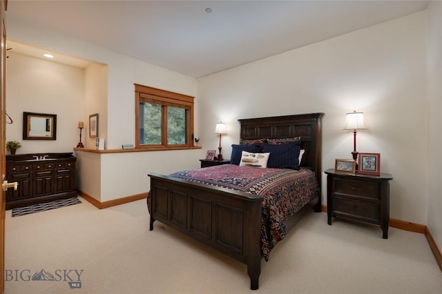 250 Petes Way, Big Sky, MT 59730 - bedroom featuring light carpet and baseboards