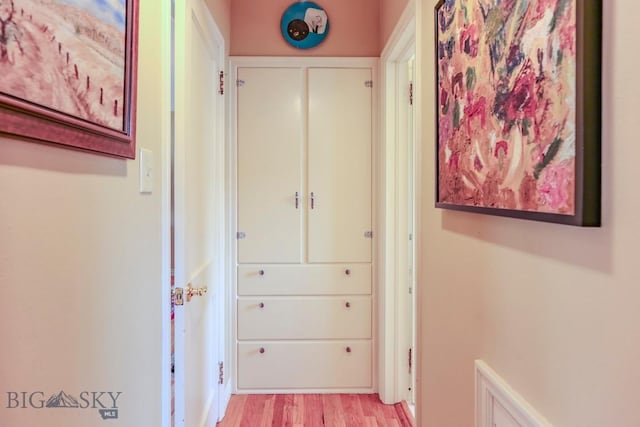 923 W Clark St, Livingston, MT 59047 - hall featuring light wood-style flooring