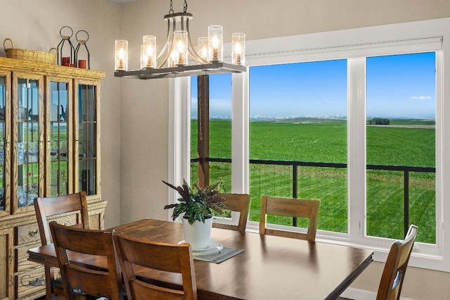 145 Cushing Ln, Manhattan, MT 59741 - dining space with a chandelier