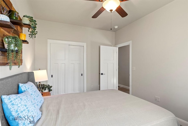 1711 Shelby Ave, Belgrade, MT 59714 - bedroom with a closet and ceiling fan