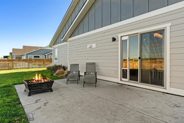 1711 Shelby Ave, Belgrade, MT 59714 - view of patio / terrace featuring an outdoor fire pit