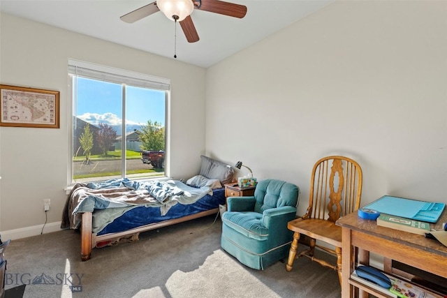 1711 Shelby Ave, Belgrade, MT 59714 - bedroom featuring carpet, a ceiling fan, and baseboards