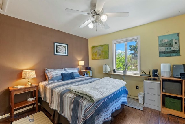 707 Montana St, Belgrade, MT 59714 - bedroom featuring wood-type flooring and a ceiling fan