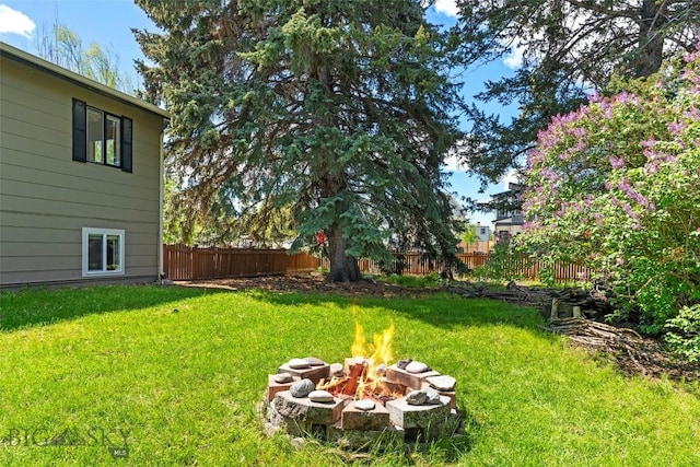 707 Montana St, Belgrade, MT 59714 - view of yard featuring a fire pit