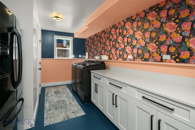307 Flathead Ave, Bozeman, MT 59718 - laundry area with washer and dryer and baseboards