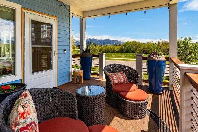 5333 Westmorland Dr, Bozeman, MT 59718 - wooden deck with a mountain view