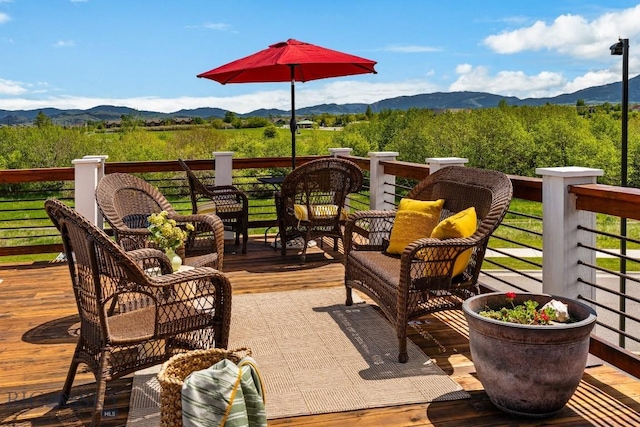5333 Westmorland Dr, Bozeman, MT 59718 - deck featuring a mountain view