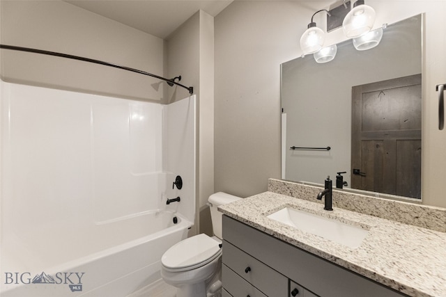 1215 Sweetgrass Ln, Livingston, MT 59047 - full bathroom with toilet, vanity, and tub / shower combination