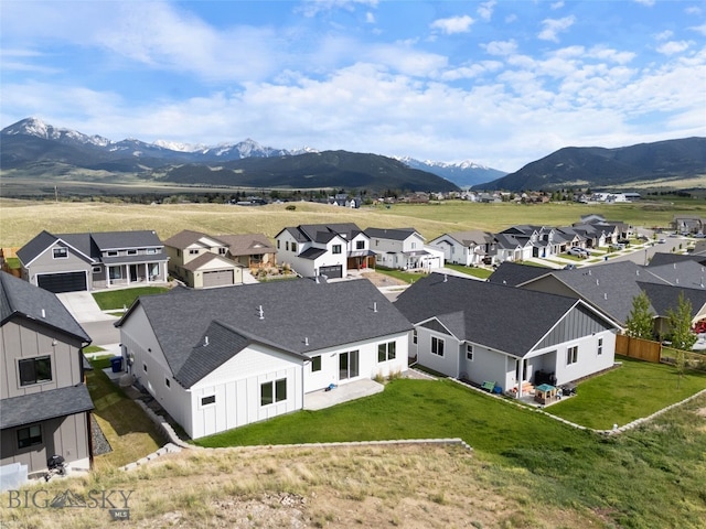 1215 Sweetgrass Ln, Livingston, MT 59047 - aerial perspective of suburban area with a mountainous background