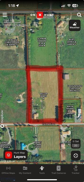 77 First Rd, Whitehall, MT 59759 - map / location with property boundaries highlighted
