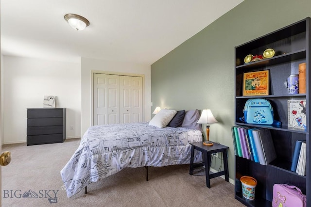 193 Lucille Ln, Bozeman, MT 59718 - bedroom featuring carpet floors, a closet, and baseboards