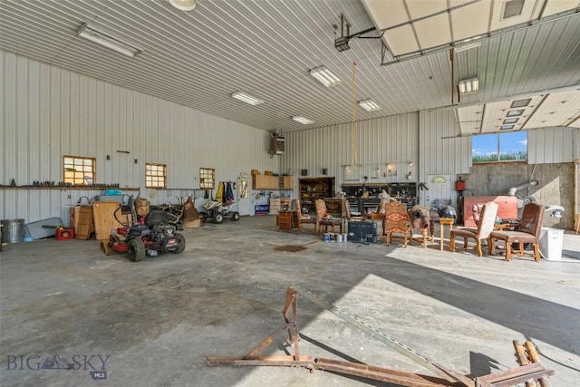 1511 Mt Highway 287, Virginia City, MT 59755 - garage with a workshop area and metal wall
