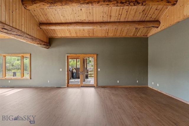 1511 Mt Highway 287, Virginia City, MT 59755 - spare room with wooden ceiling and wood finished floors