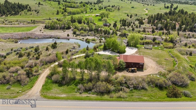 1511 Mt Highway 287, Virginia City, MT 59755 - aerial overview of property's location with a nearby body of water and rural landscape