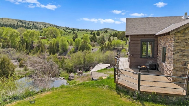 1511 Mt Highway 287, Virginia City, MT 59755 - view of yard featuring a deck with mountain view