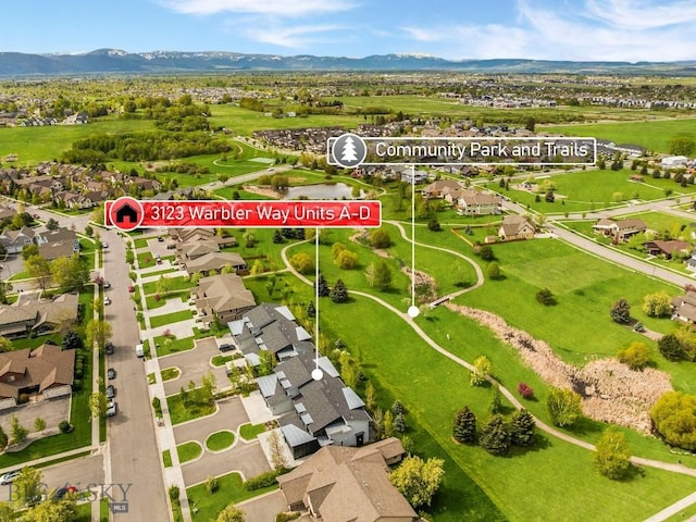3123 Warbler Way Units A-D, Units A-D Bozeman, MT 59718 - aerial view of residential area with mountains